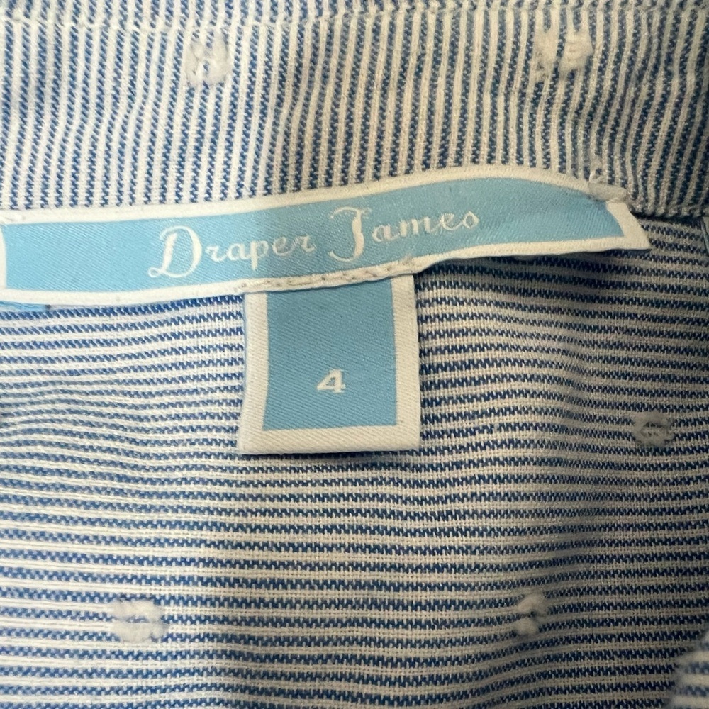 Draper James Top Sleeveless Button Collared Chamb… - image 2
